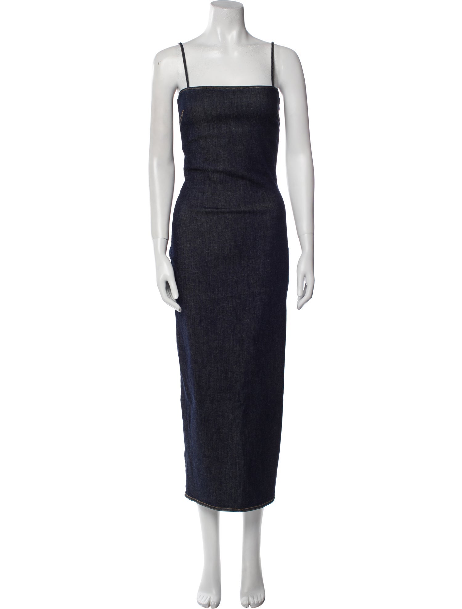 Alaïa Square Neckline Long Dress