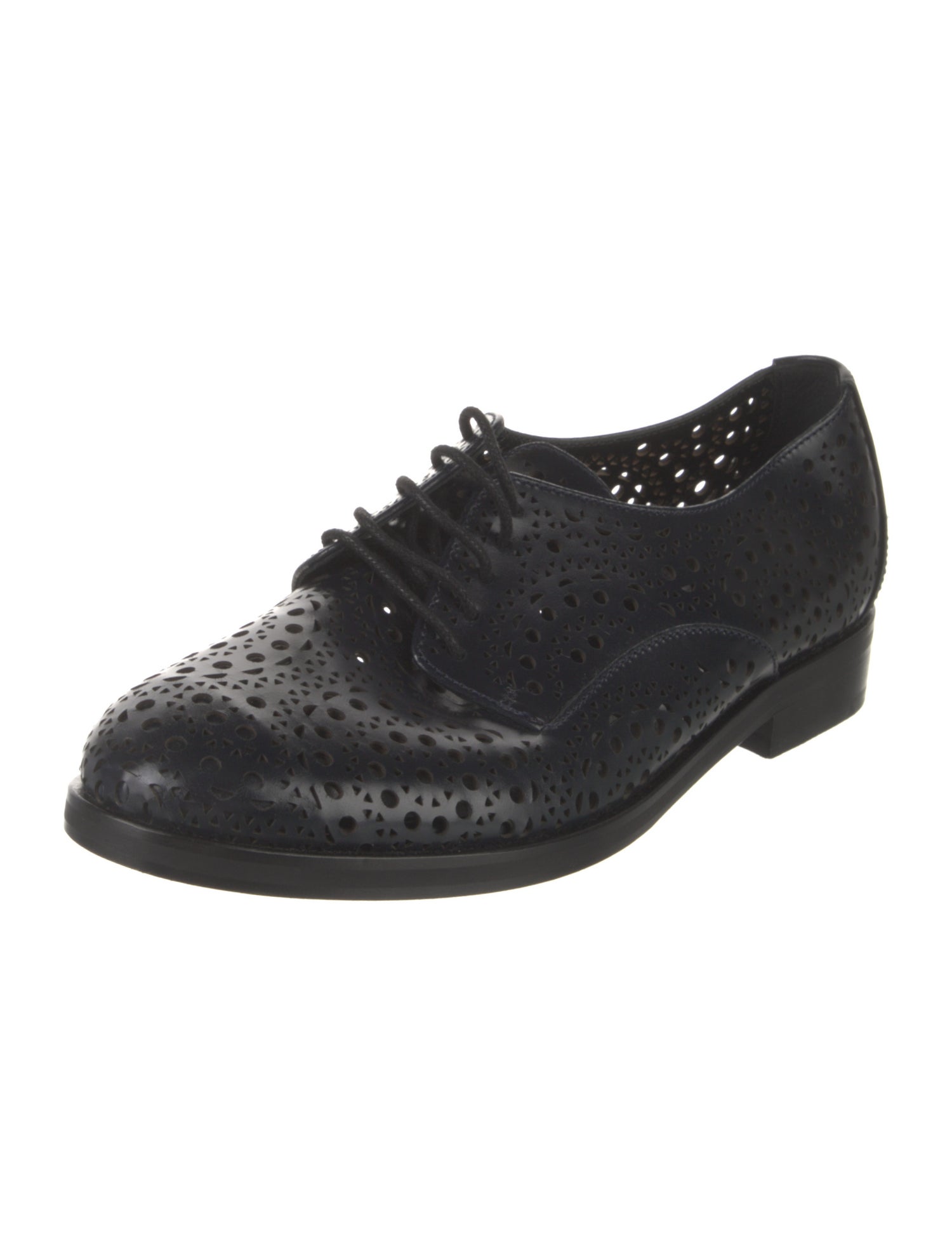 Alaïa Leather Lasercut Accents Oxfords