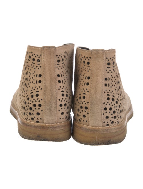 Alaïa Suede Patterned Lace-Up Boots