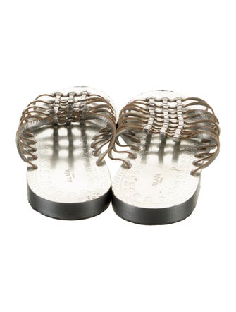 Alaïa Leather Slides