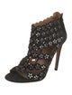 Alaïa Suede Crystal Embellishments Sandals