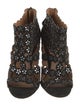 Alaïa Suede Crystal Embellishments Sandals