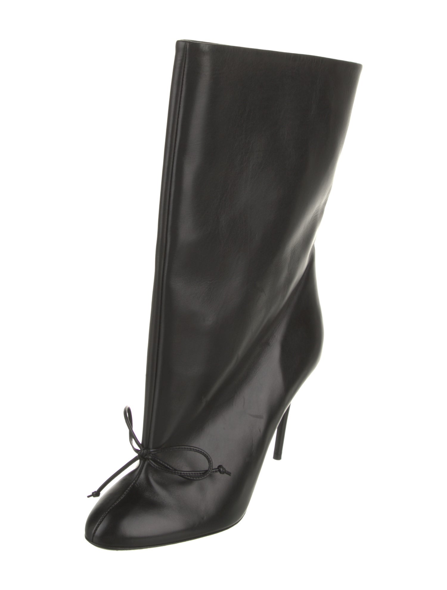 Alaïa Leather Bow Accents Boots