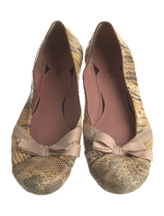 Alaïa Snakeskin Animal Print Flats