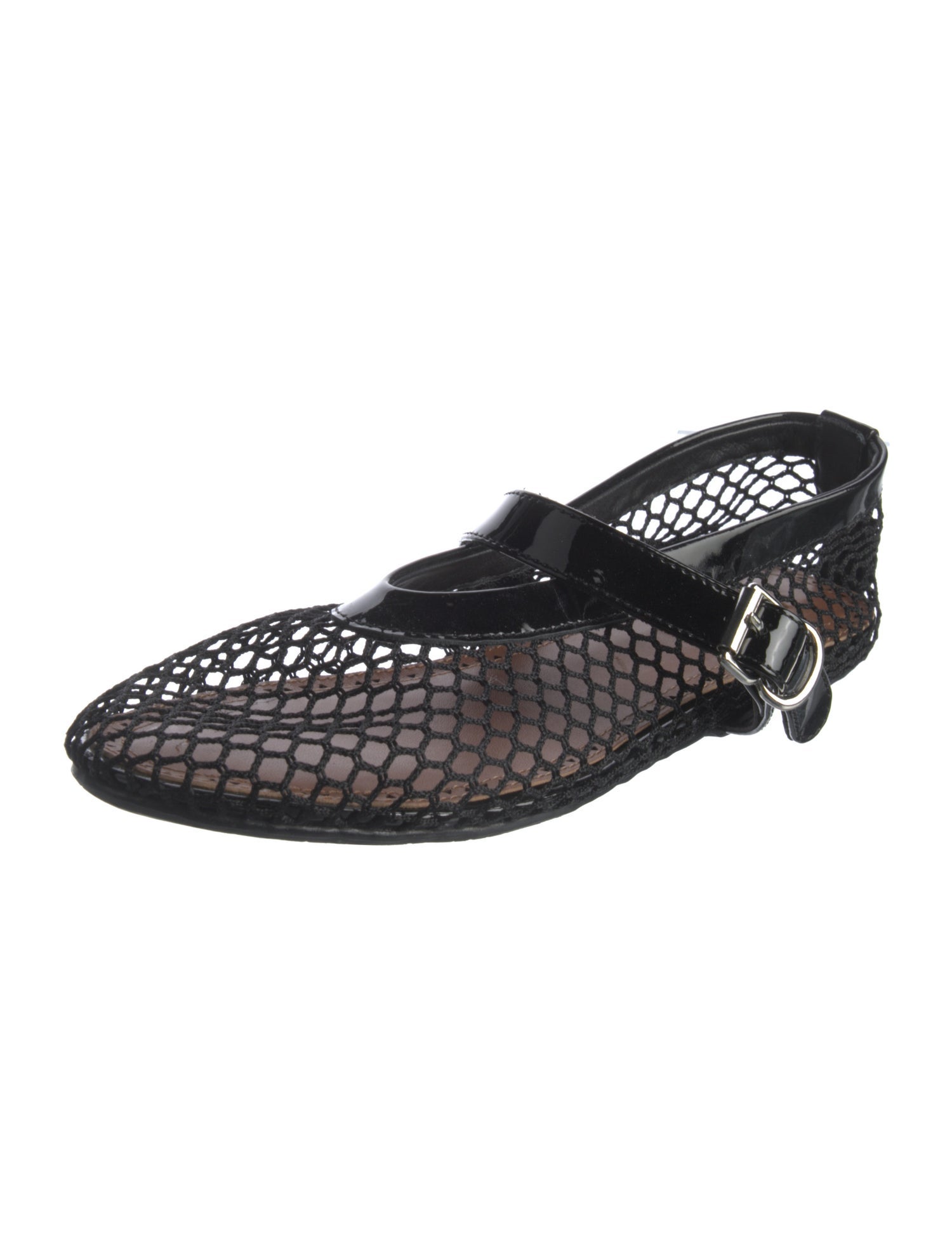 Alaïa Mesh Cutout Accent Mary Jane Flats