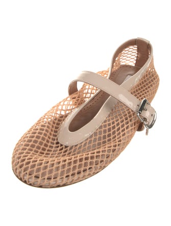 Alaïa Fishnet Mesh Mary Jane Flats