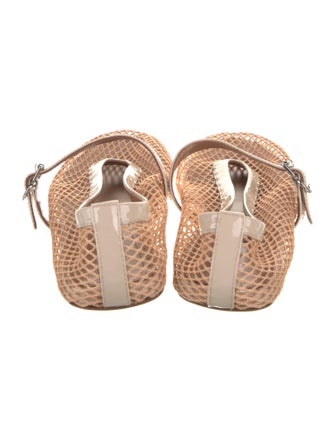 Alaïa Fishnet Mesh Mary Jane Flats