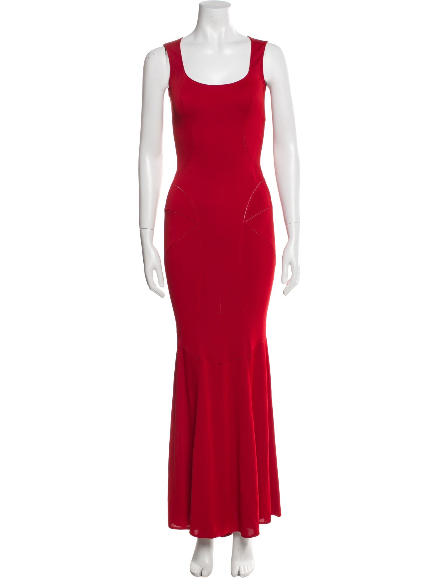 Alaïa Scoop Neck Long Dress