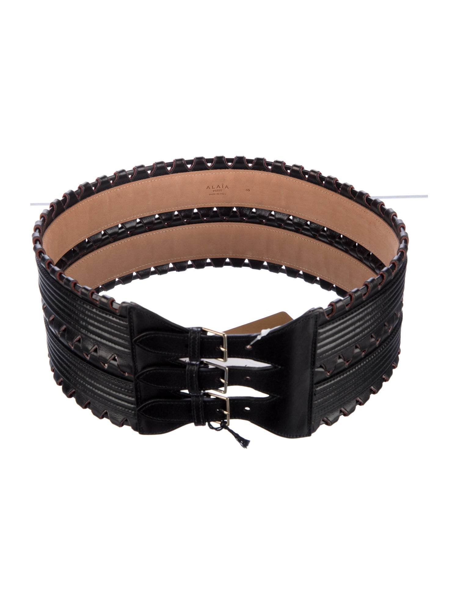 Alaïa Wide Leather Waist Belt