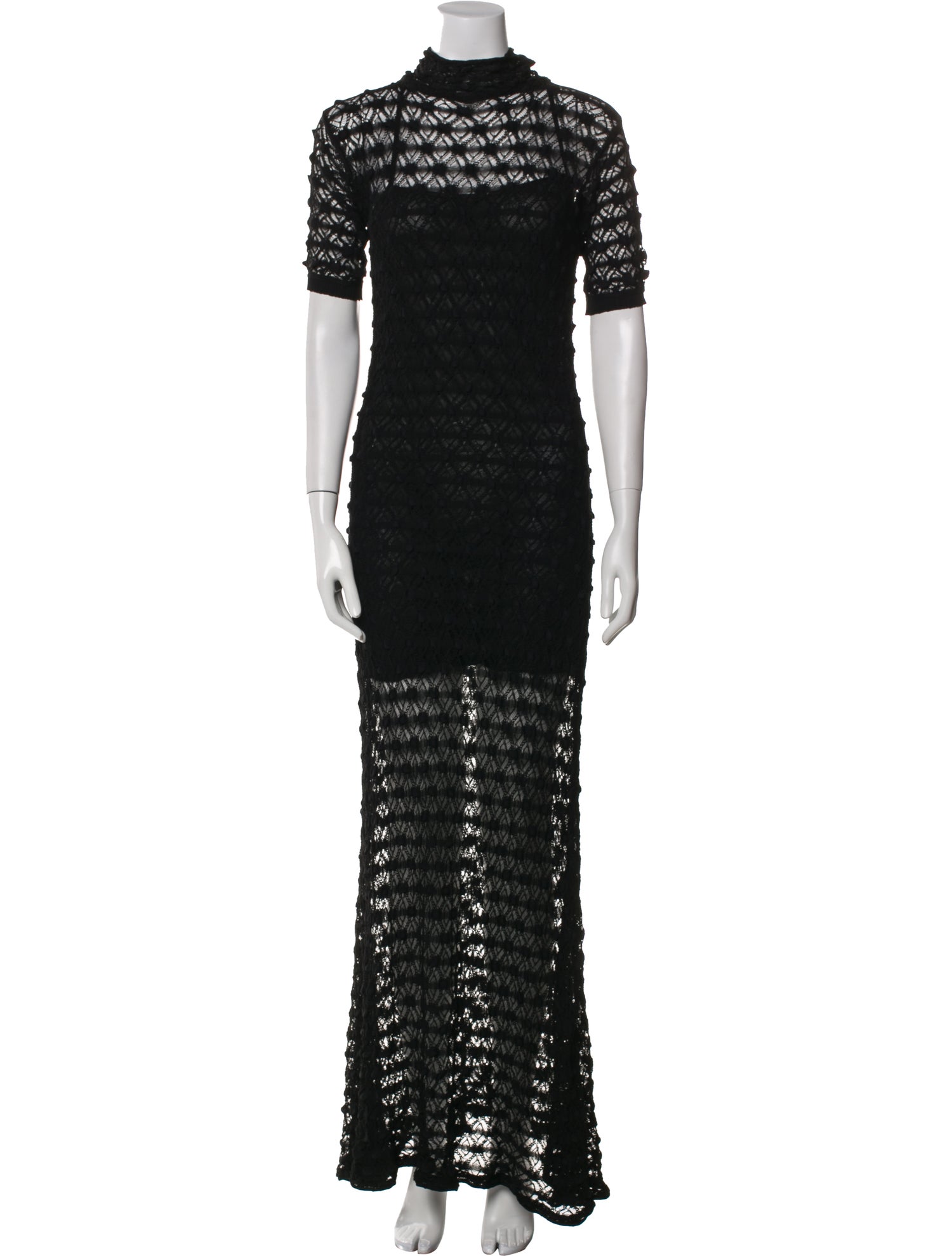 Alaïa Lace Pattern Long Dress