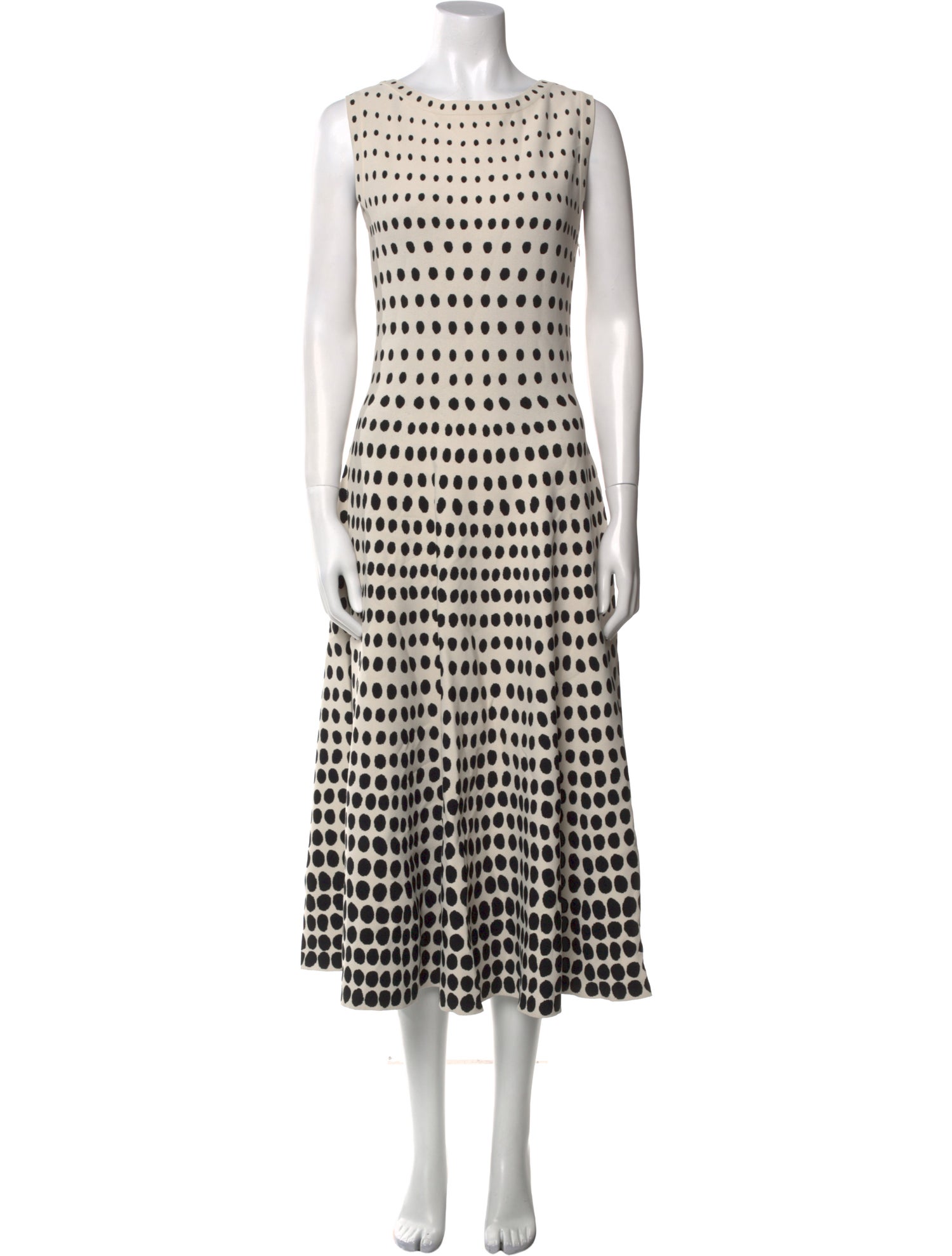 Alaïa Polka Dot Print Midi Length Dress w/ Tags