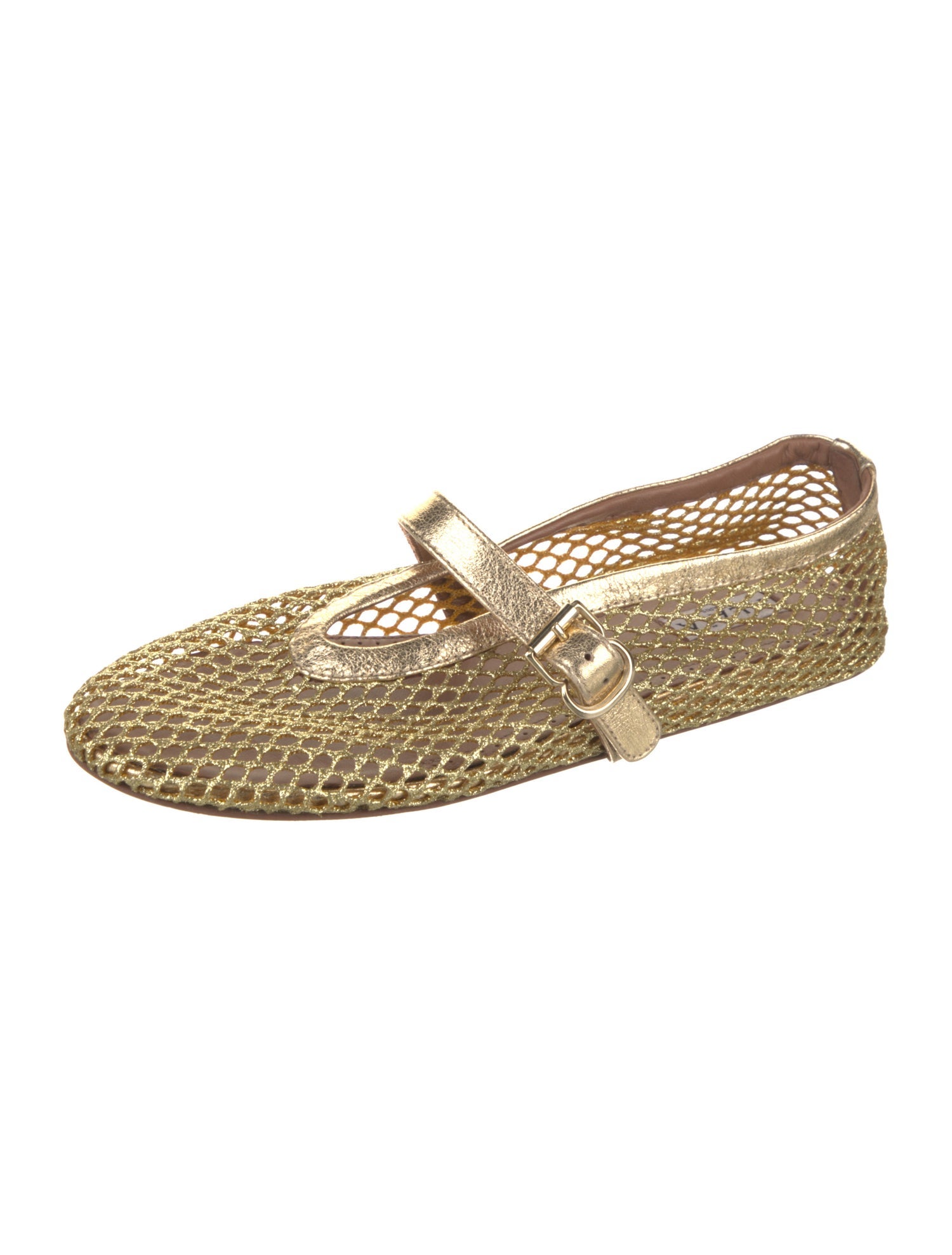 Alaïa Mesh Glitter Accents Mary Jane Flats