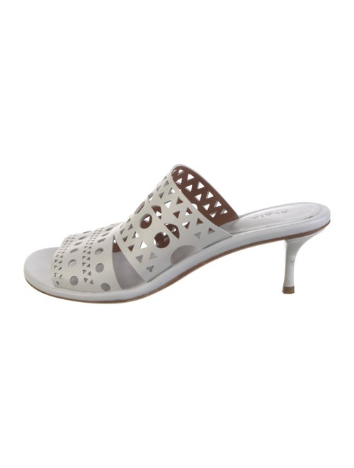 Alaïa Leather Lasercut Accents Slides