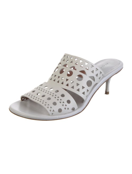 Alaïa Leather Lasercut Accents Slides