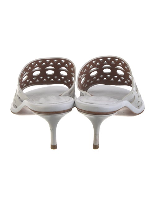 Alaïa Leather Lasercut Accents Slides