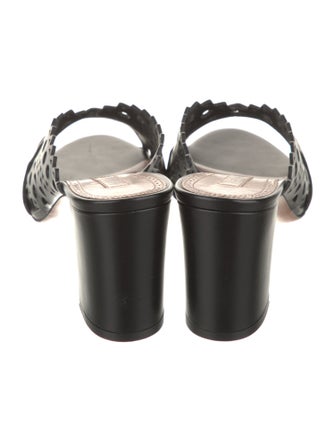 Alaïa Leather Lasercut Accents Slides