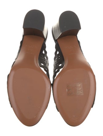 Alaïa Leather Lasercut Accents Slides