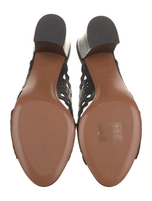 Alaïa Leather Lasercut Accents Slides