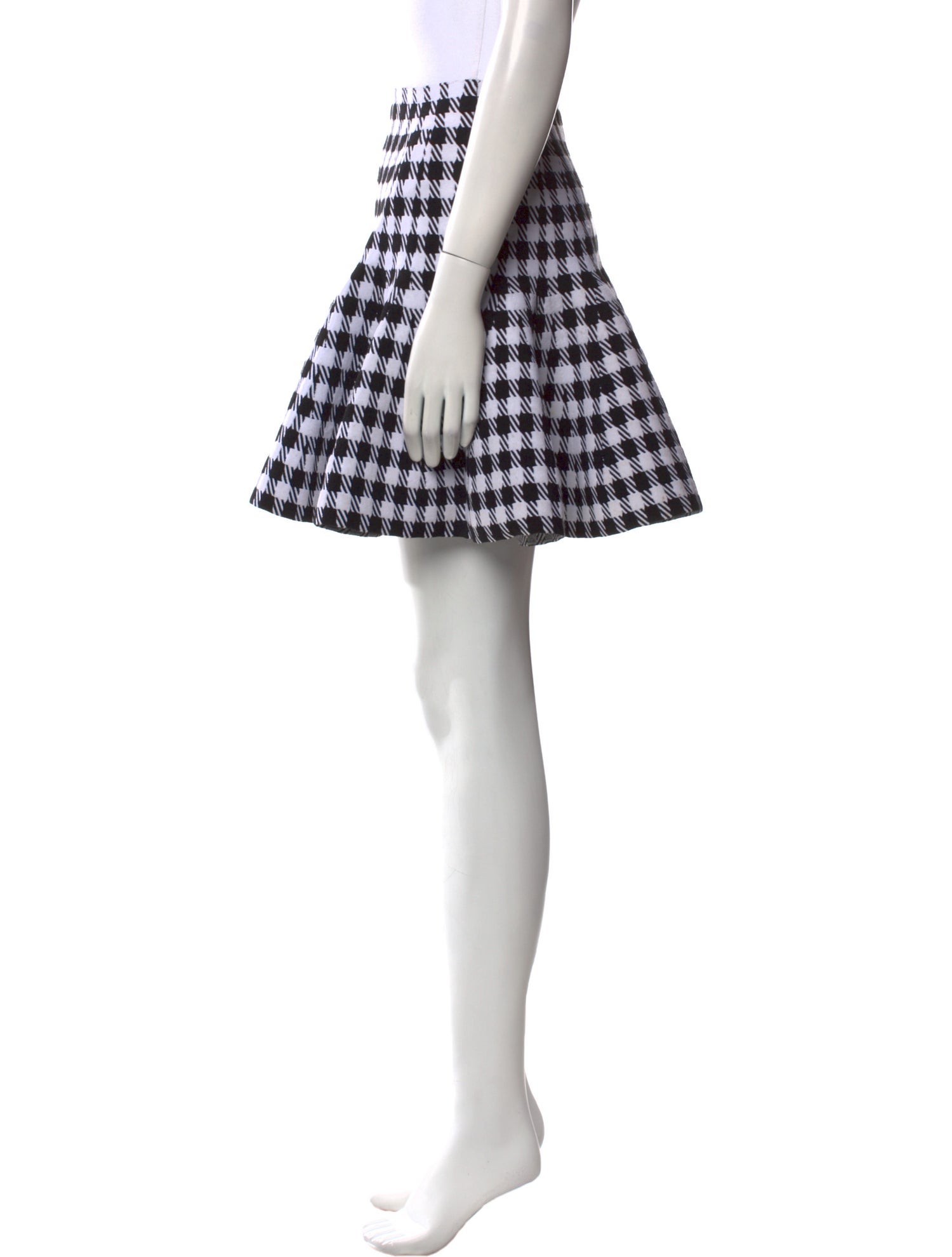 Alaïa Plaid Print Mini Skirt