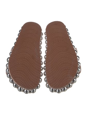 Alaïa Suede Studded Accents Slides