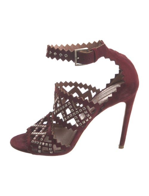 Alaïa Suede Patterned Sandals