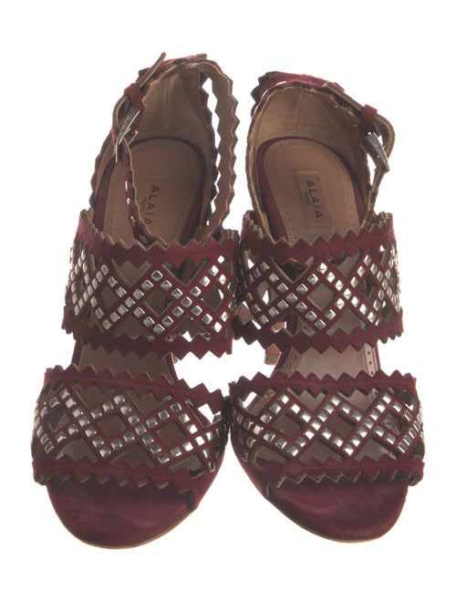 Alaïa Suede Patterned Sandals