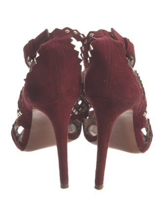 Alaïa Suede Patterned Sandals