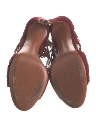 Alaïa Suede Patterned Sandals