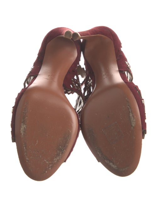 Alaïa Suede Patterned Sandals