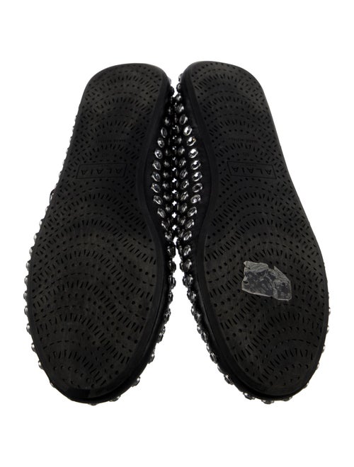 Alaïa Leather Printed Mary Jane Flats