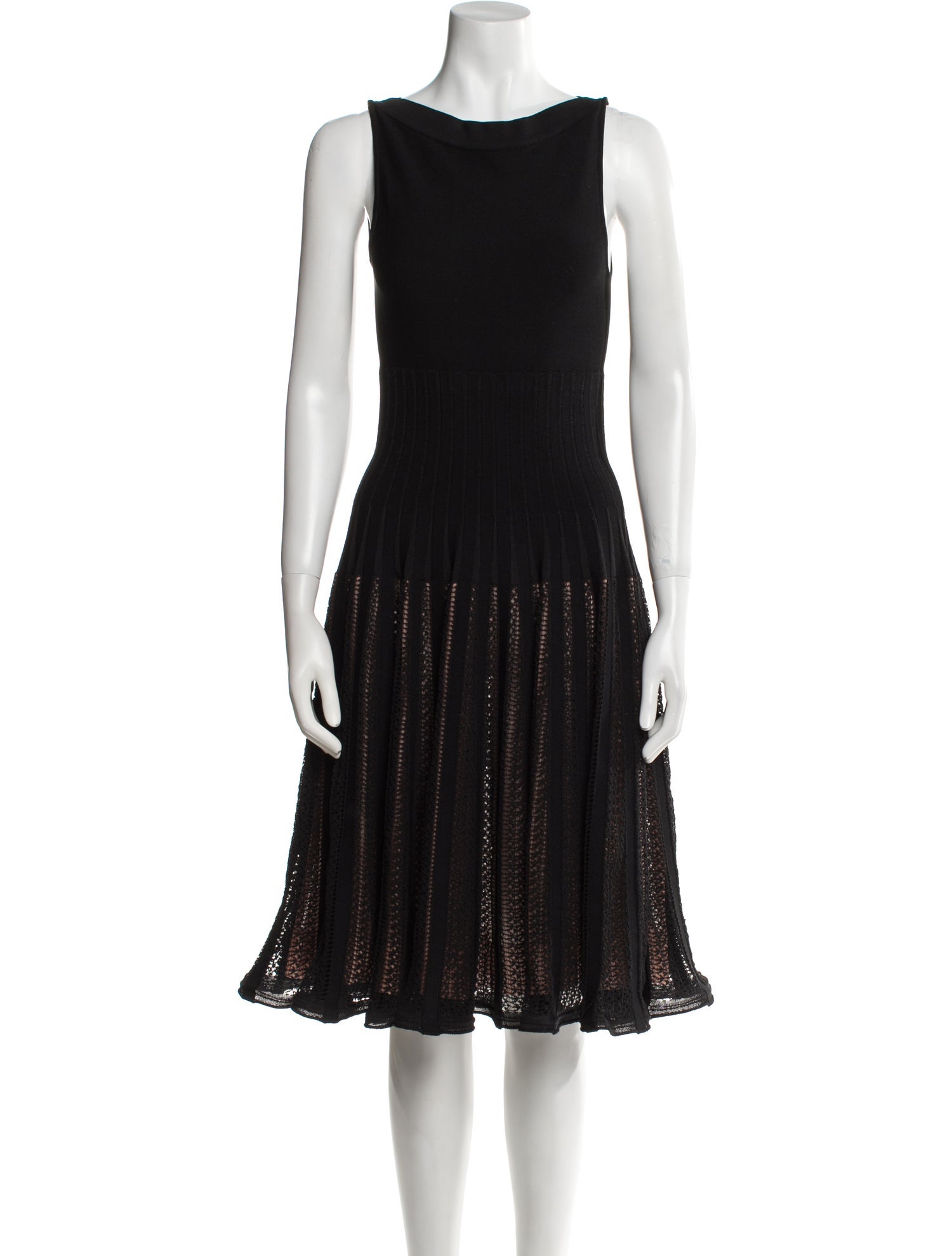 Alaïa Bateau Neckline Midi Length Dress