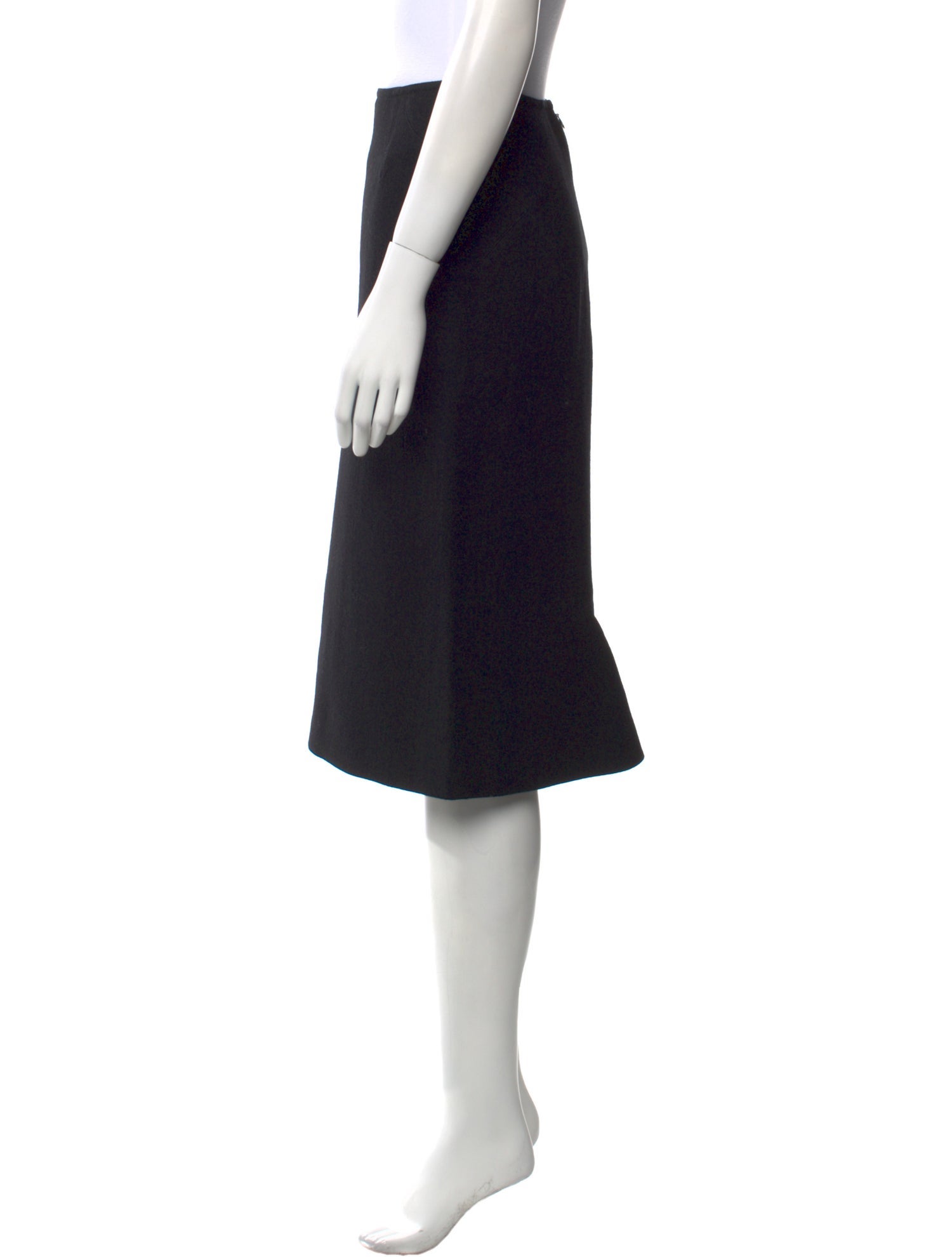Alaïa Wool Knee-Length Skirt