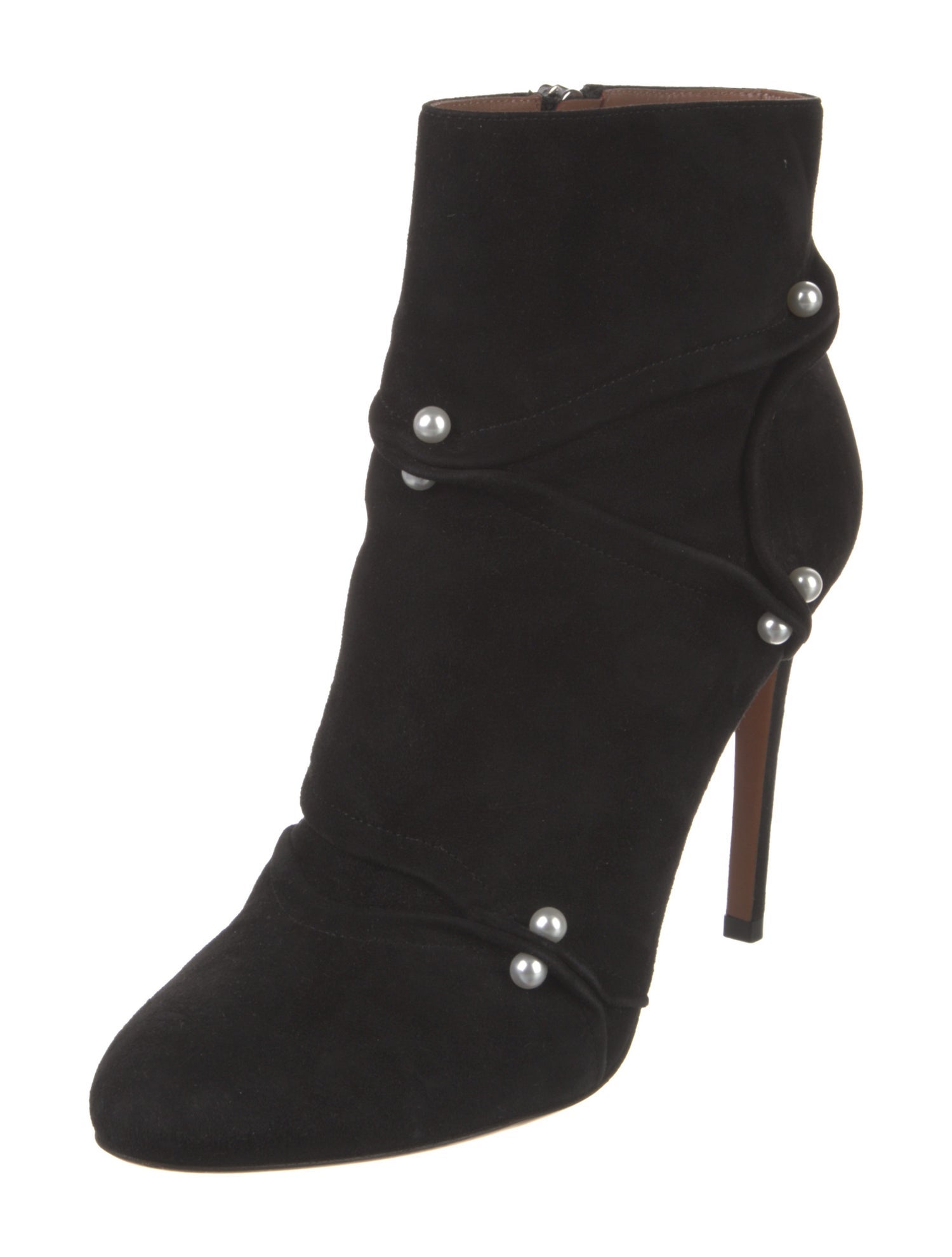 Alaïa Suede Beaded Accents Boots