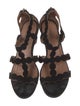Alaïa Suede Scalloped Accent Gladiator Sandals