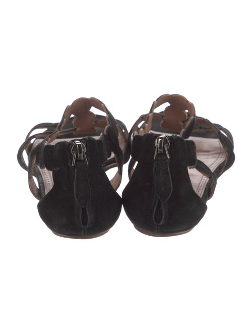Alaïa Suede Scalloped Accent Gladiator Sandals