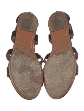 Alaïa Suede Scalloped Accent Gladiator Sandals