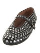 Alaïa Leather Crystal Embellishments Ballet Flats