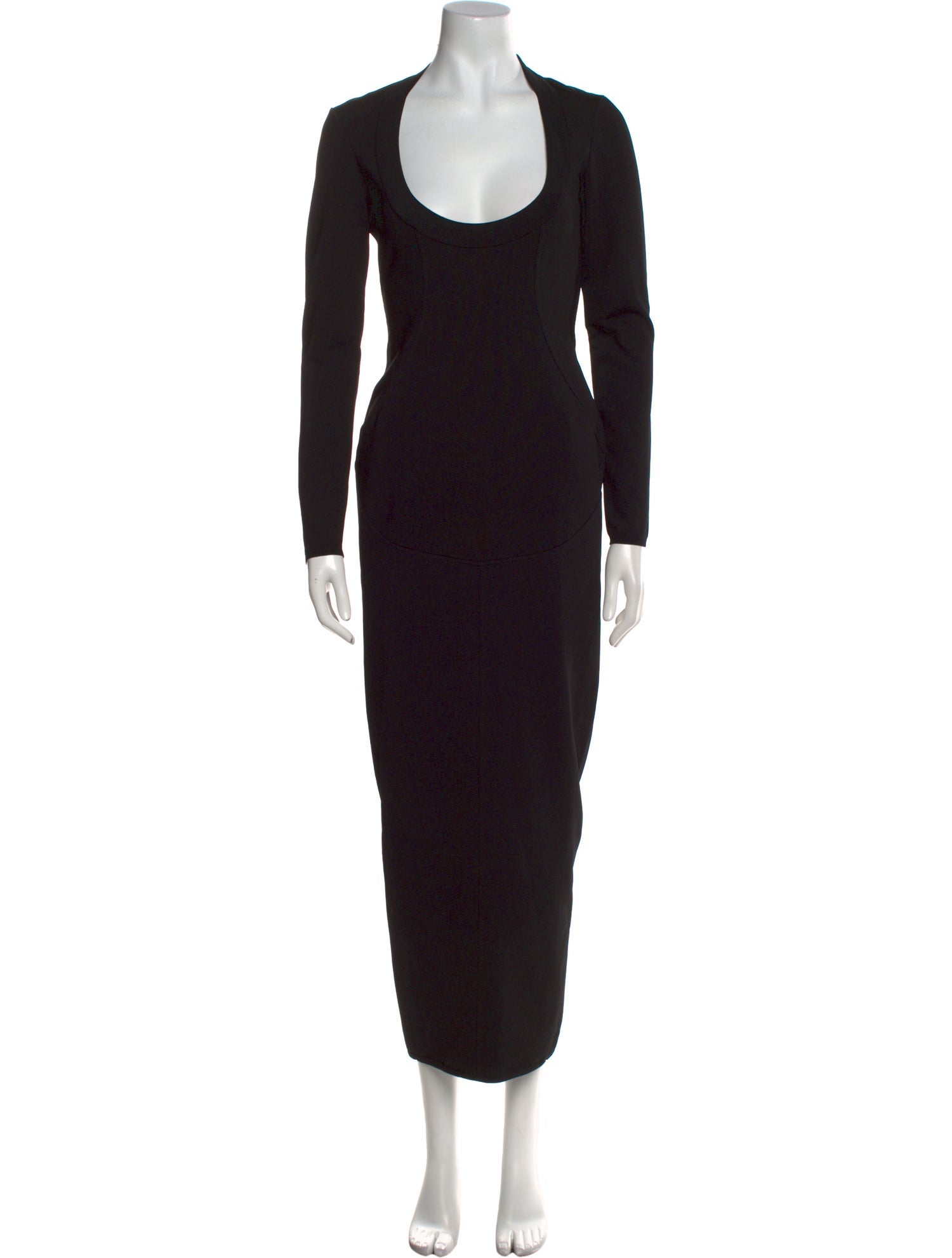 Alaïa Scoop Neck Long Dress