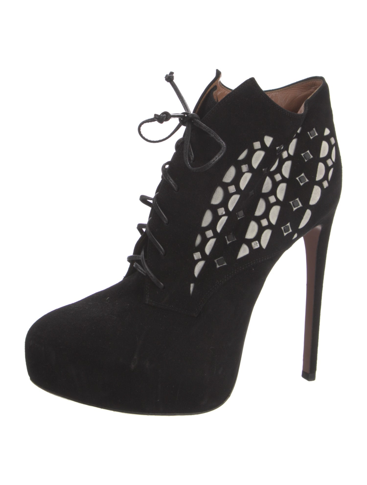 Alaïa Suede Printed Pumps