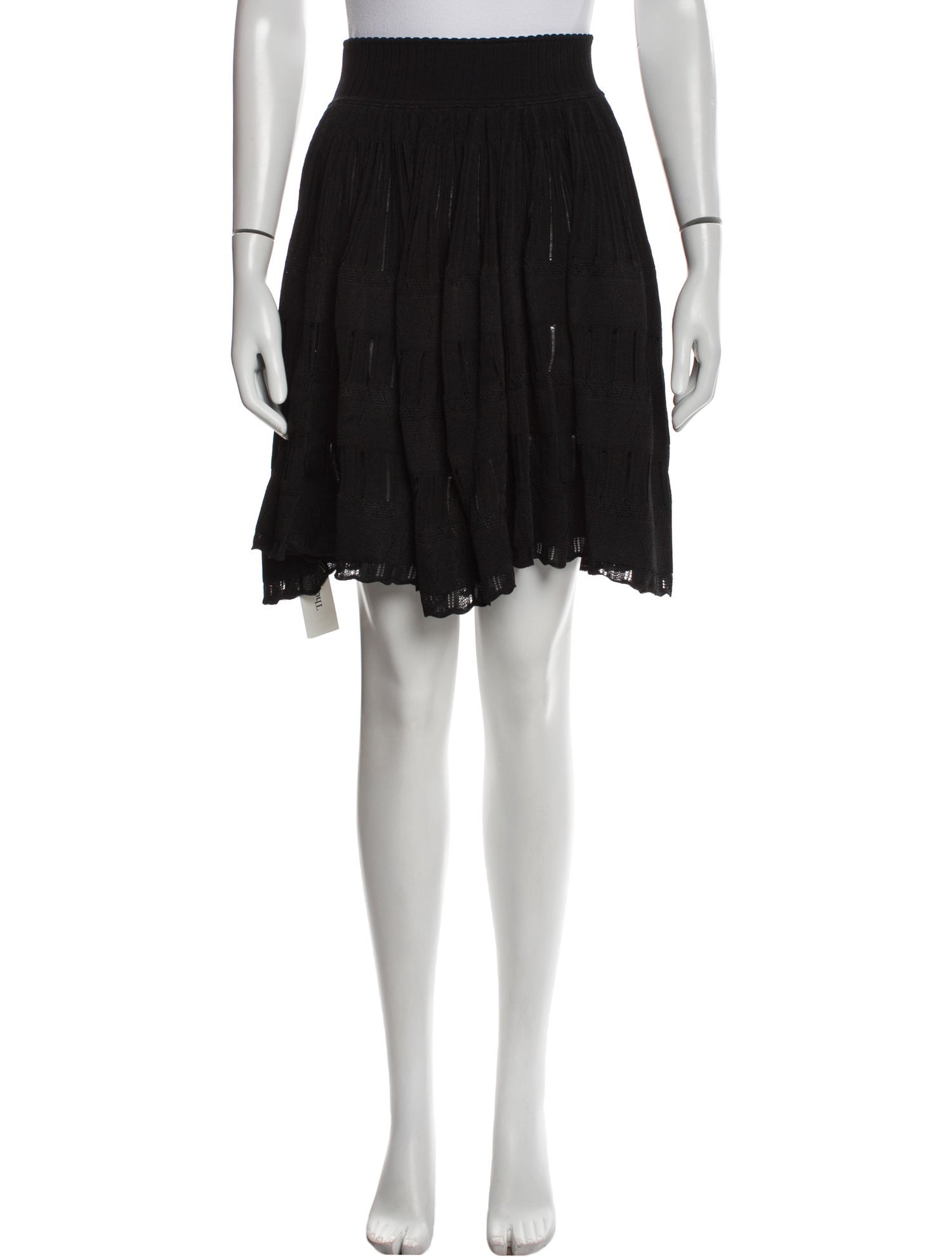 Alaïa Pleated Accents Knee-Length Skirt