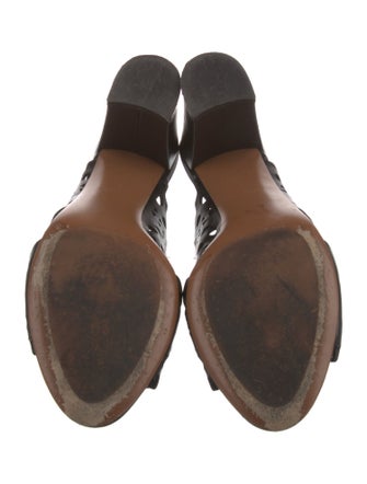 Alaïa Leather Lasercut Accents Slides