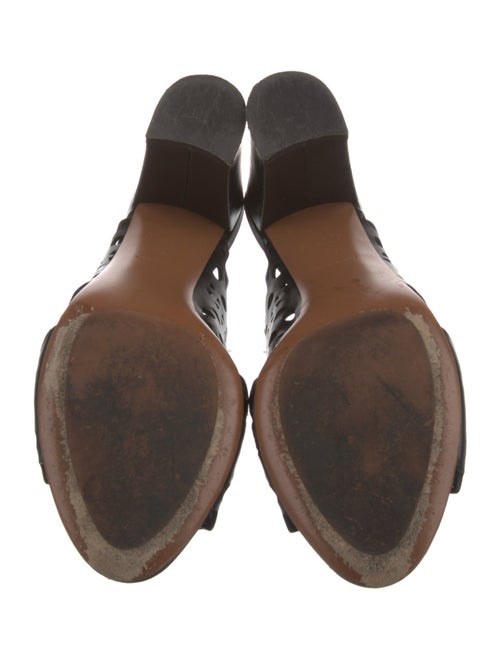 Alaïa Leather Lasercut Accents Slides
