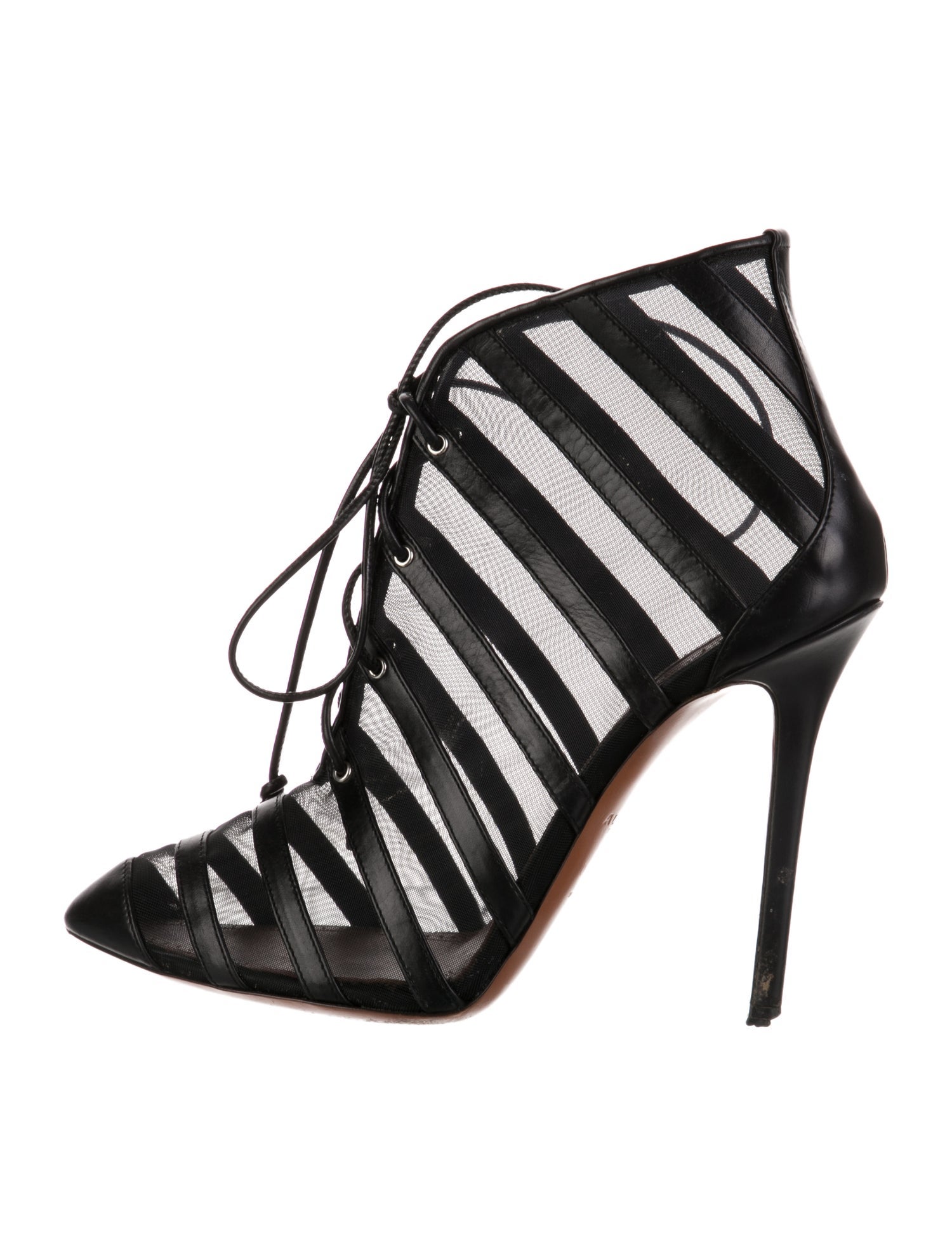Alaïa Mesh Striped Pumps