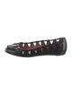 Alaïa Leather Cutout Accent Ballet Flats
