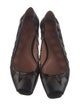 Alaïa Leather Cutout Accent Ballet Flats