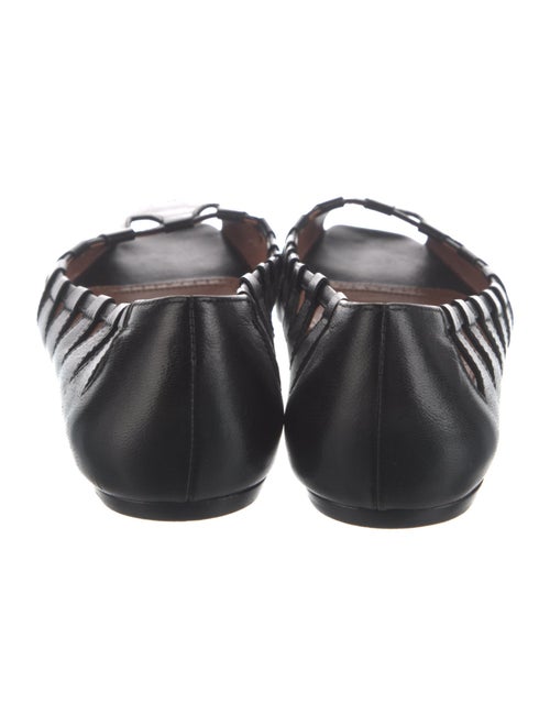 Alaïa Leather Cutout Accent Ballet Flats
