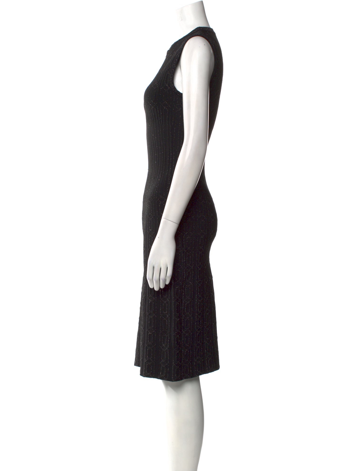 Alaïa Crew Neck Knee-Length Dress