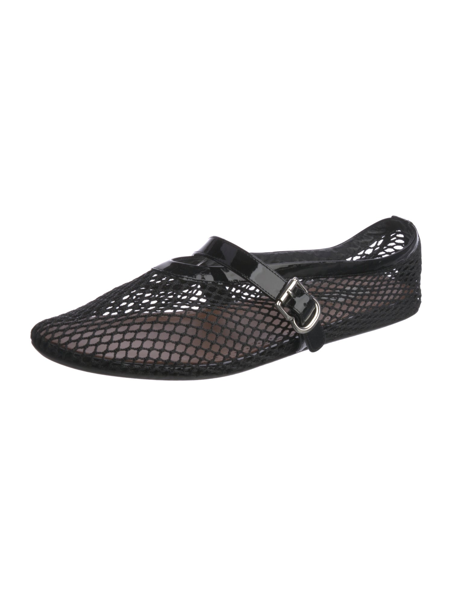 Alaïa Mesh Printed Mary Jane Flats