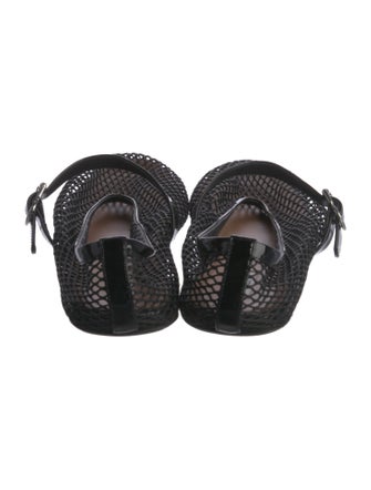 Alaïa Mesh Printed Mary Jane Flats