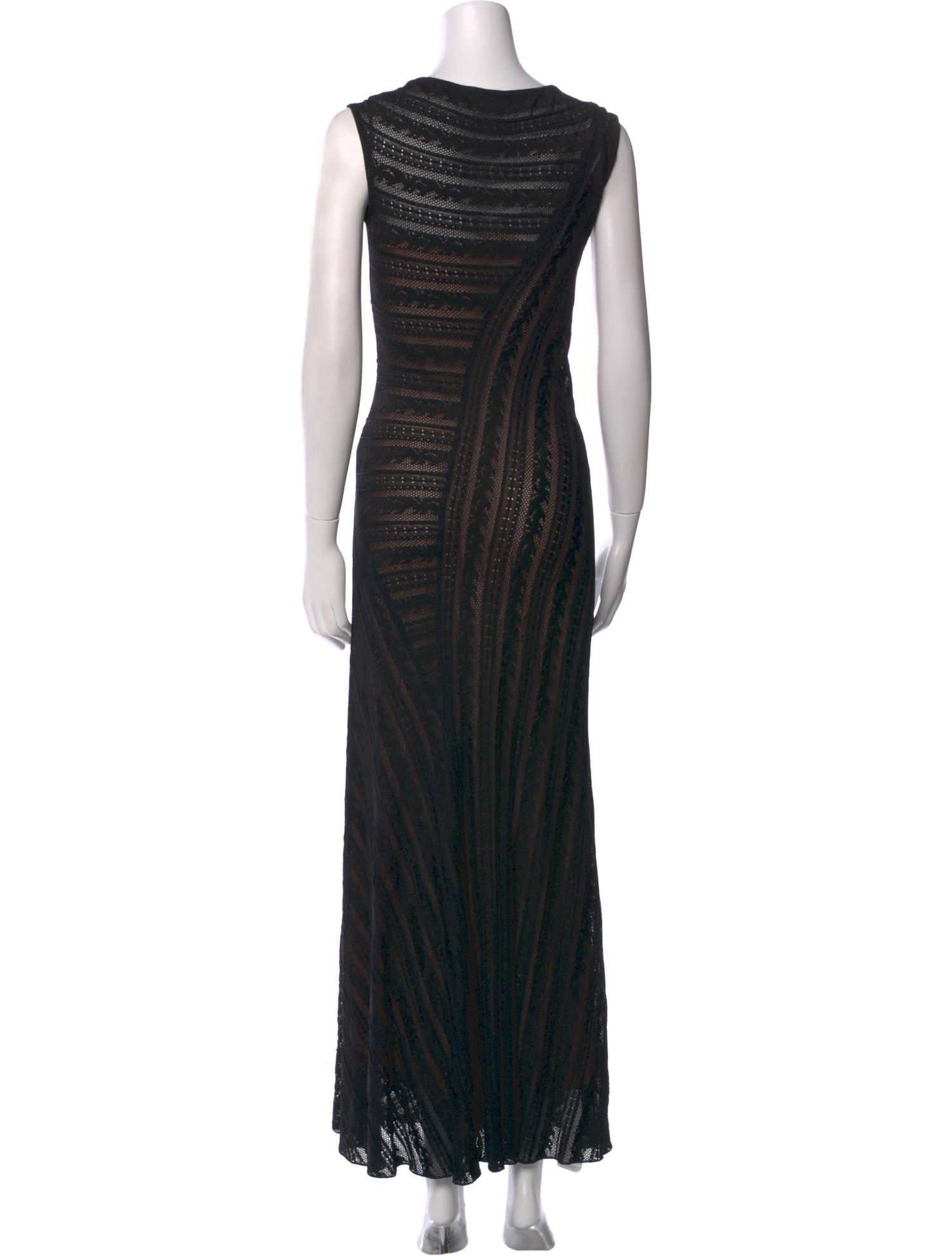 Alaïa Striped Long Dress